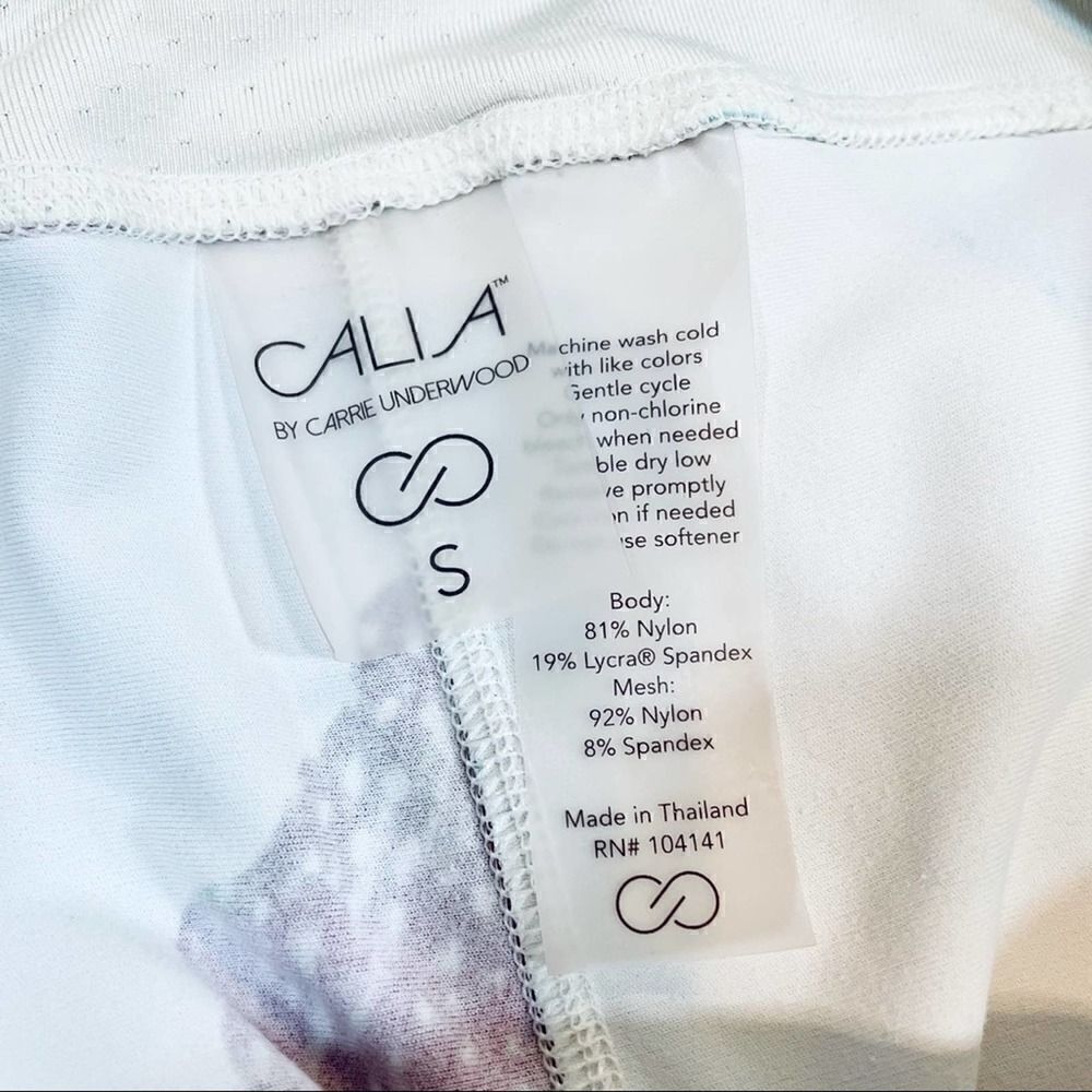 Calia by Carrie Underwood White Pink Abstract Print Leggings Small - Picture 5 of 6